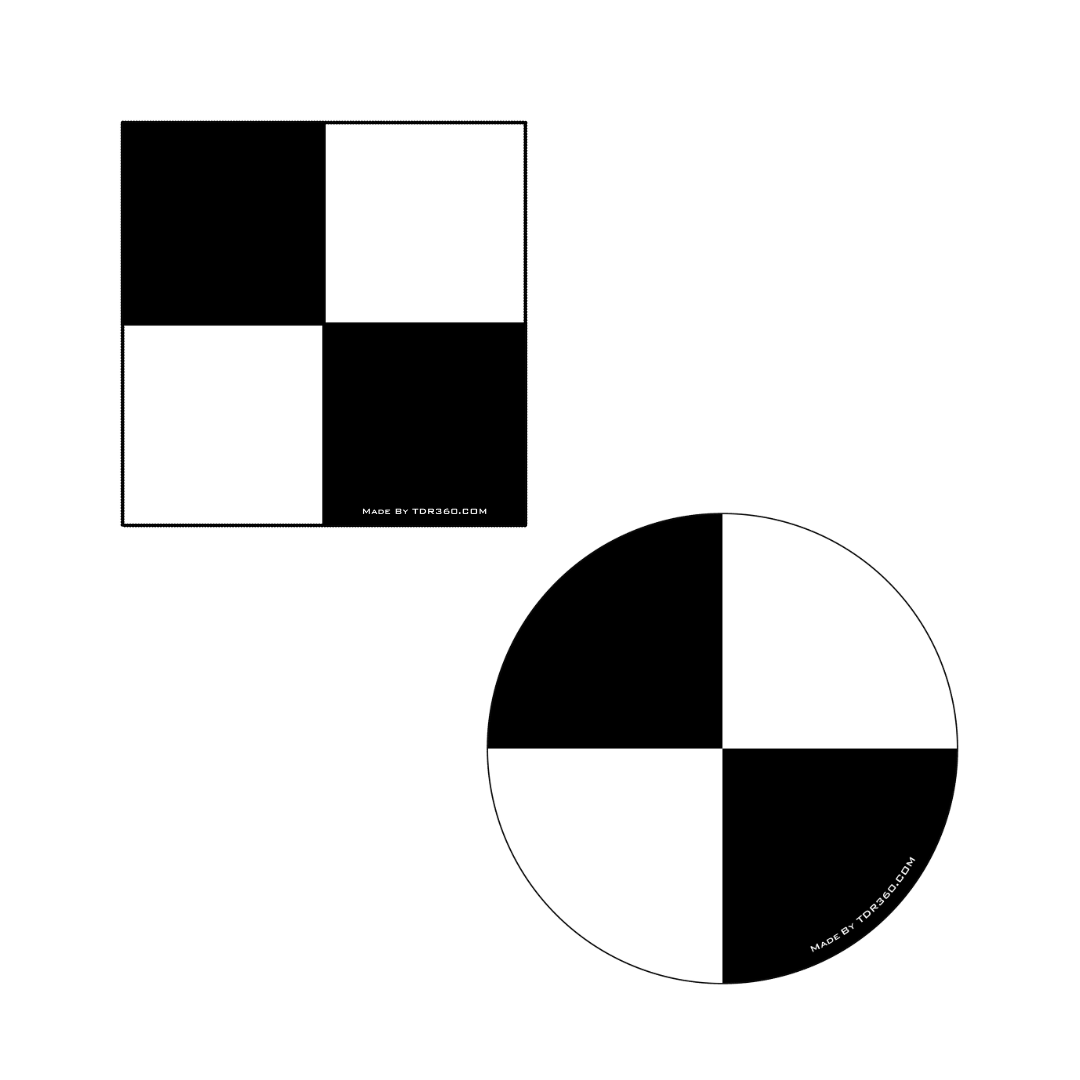 Customizable Target Image Customizable Square Adhesive Targets 3D Laser Scanner | Trimble Leica ...