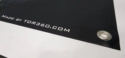 Cible drone Lidar haute visibilité avec logo personnalisable, conçue pour des relevés topographiques précis.