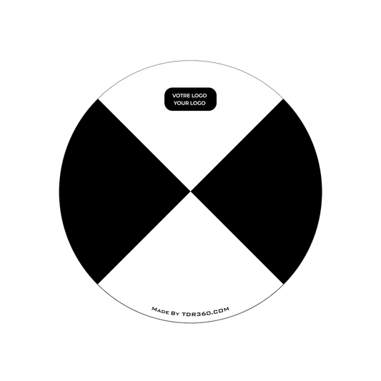 Cible ronde personnalisé autocollante pour scanner laser 3D – Haute qualité pour arpentage et topographie - TDR360.com