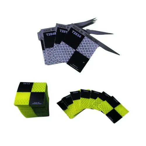 Cibles réfléchissantes d’arpentage - Ancrage Bullseye 360, précise et visible pour le repérage, lot de 5.