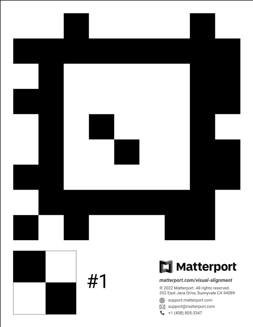 Marqueurs pour application Matterport - Alignement assisté - TDR360