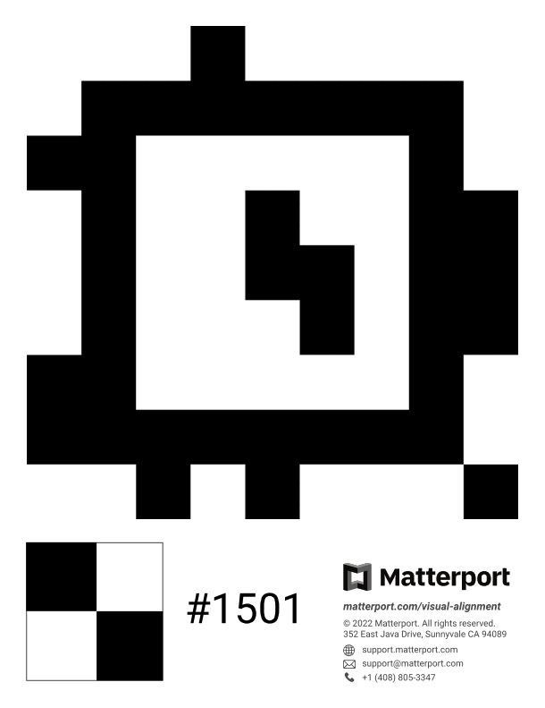 Marqueurs pour application Matterport - Alignement assisté - TDR360.com