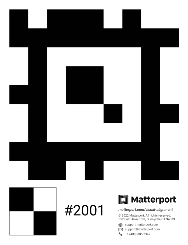 Marqueurs pour application Matterport - Alignement assisté - TDR360.com