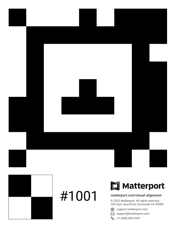 Marqueurs pour application Matterport - Alignement assisté - TDR360.com