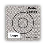 Personalized Reflective Sticker Survey Target (cross) 60mm x 60mm (2.5 inch) White