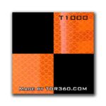 Retro Reflective survey target sticker 25mm x 25mm (1 inch) Orange
