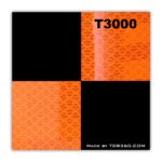 Retro Reflective survey target sticker 50mm x 50mm (2 inch) - Orange