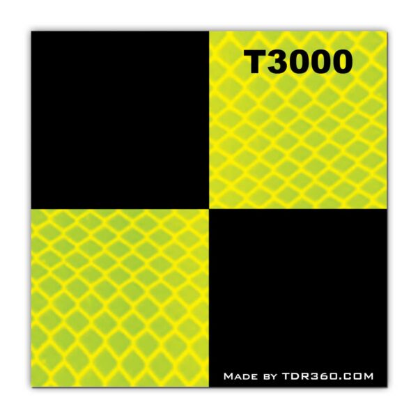 Retro Reflective survey target sticker 50mm x 50mm (2 inch) - Yellow