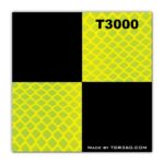 Retro Reflective survey target sticker 60mm x 60mm (2.5 inch) - Yellow