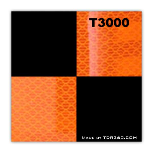 Retro Reflective survey target sticker 75mm x 75mm (3 inch) - Orange