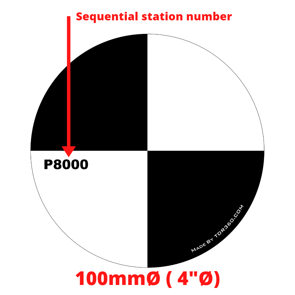 Target for 3d scanner (Laser scanner) 100mm dia