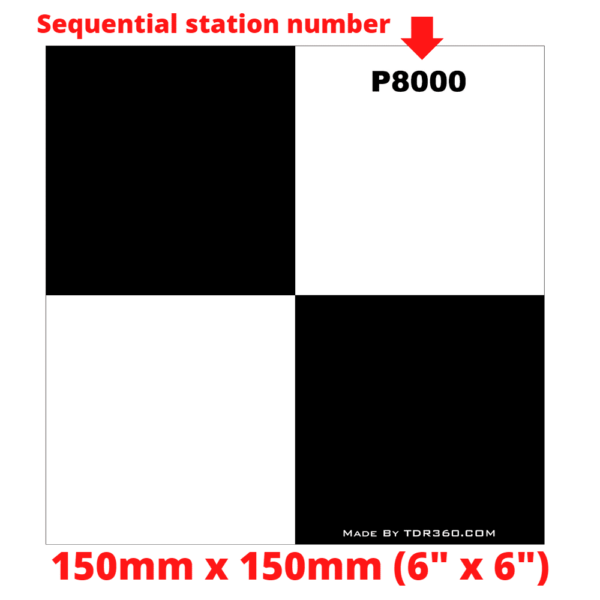 Cible pour scanner 3d (scanner Laser) 150mm x 150mm